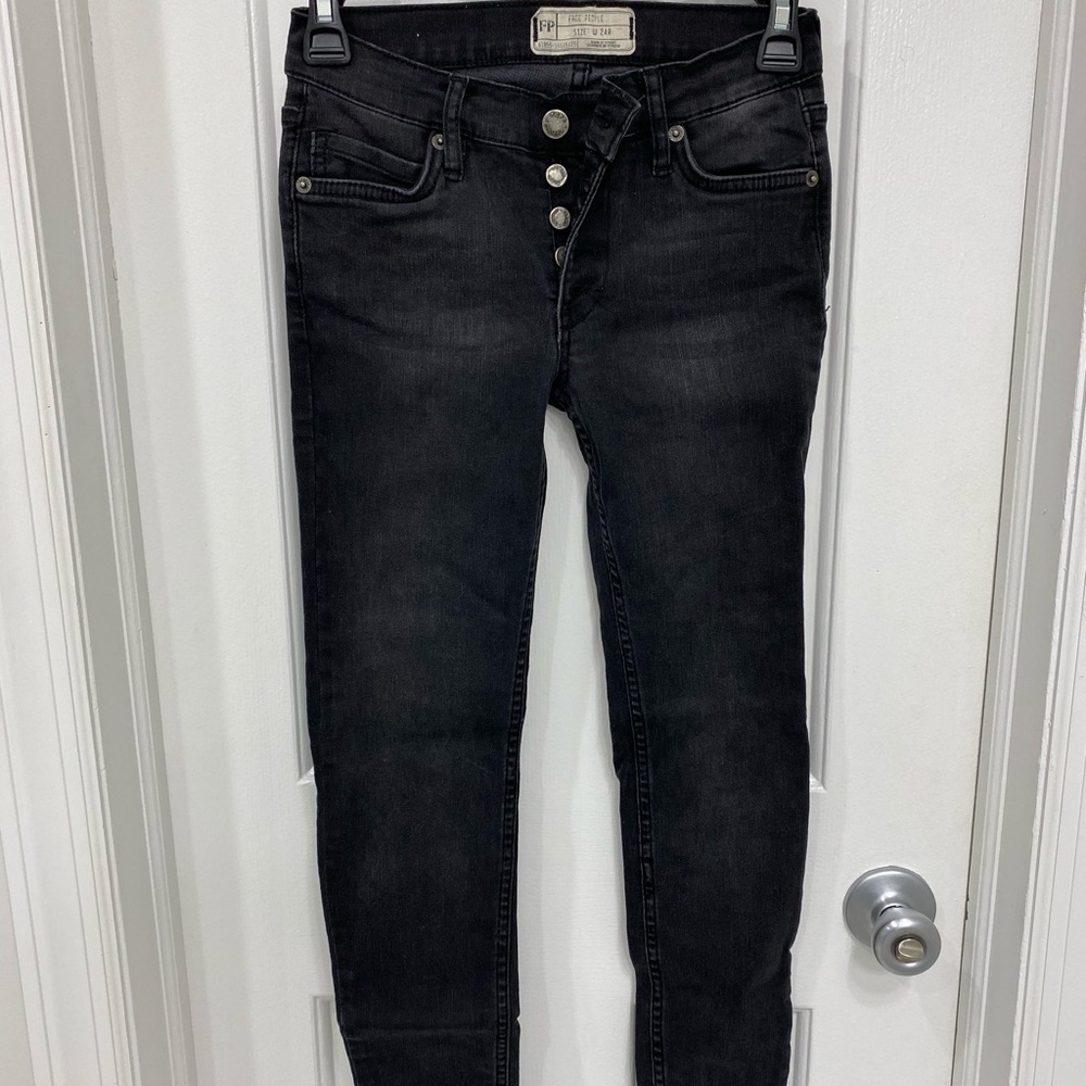 Free People black skinny jeans!